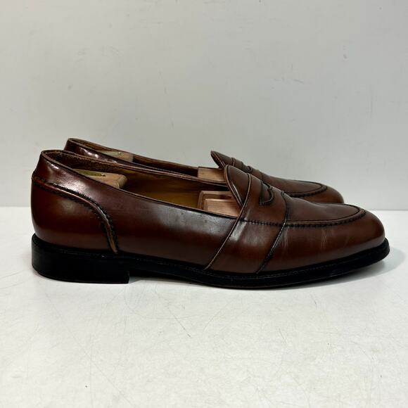 EXCELLENT Cole Haan Whiskey Full Strap Penny Loafer Made in Maine USA 13 D - Picture 3 of 12